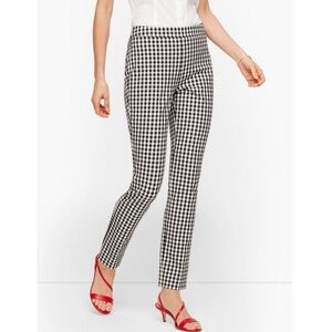 Talbots Chatham Ankle Pants Checkered Black & White